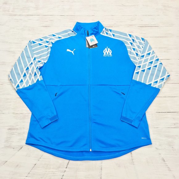 Puma Drycell Olympique De Marseill Stadium Fleece Full Zip Jacket - Picture 2 of 12